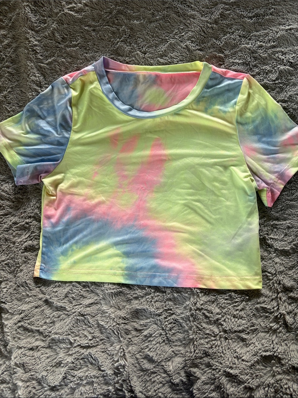 Tie-Dye Pastel Crop Top - Multi Color